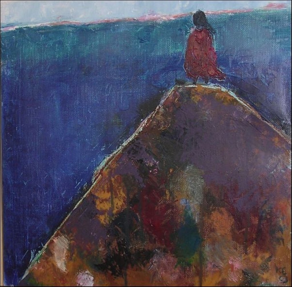Længsel 2 37x37cm, værk af Karen Ehlig Jensen